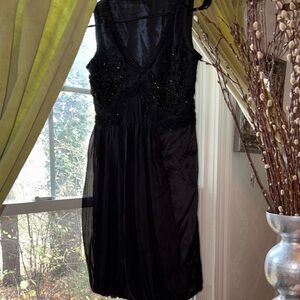VINTAGE ALBERTA FERRETTI silk cocktail dress with bead and sequin embroidery